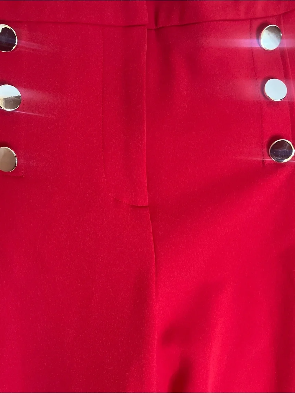 Ashley Stewart Red Bermuda Sailor Shorts with Gold Buttons Sz 22/24
